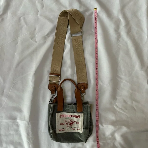 True Religion Women”s Mini Denim Crossbody Bag - Picture 7 of 9